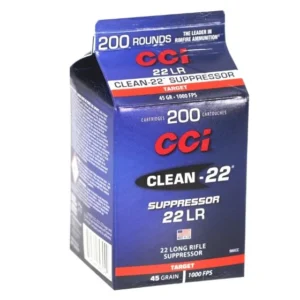CCI Clean-22 Suppressor 22 LR 45 Grain Polymer-Coated LRN Ammo