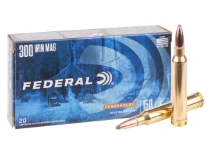 Federal Power-Shok 300 Win Mag 150 Grain Jacketed Soft Point Ammo