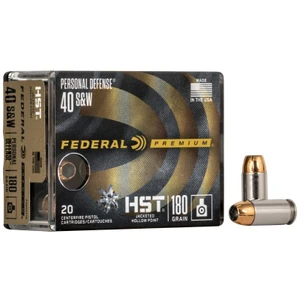 Federal Premium HST 40 S&W 180 Grain JHP Ammo 20RD