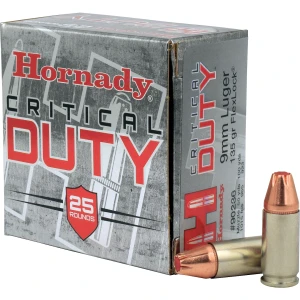 Hornady Critical Duty 9mm +P 135 Grain FlexLock Ammo